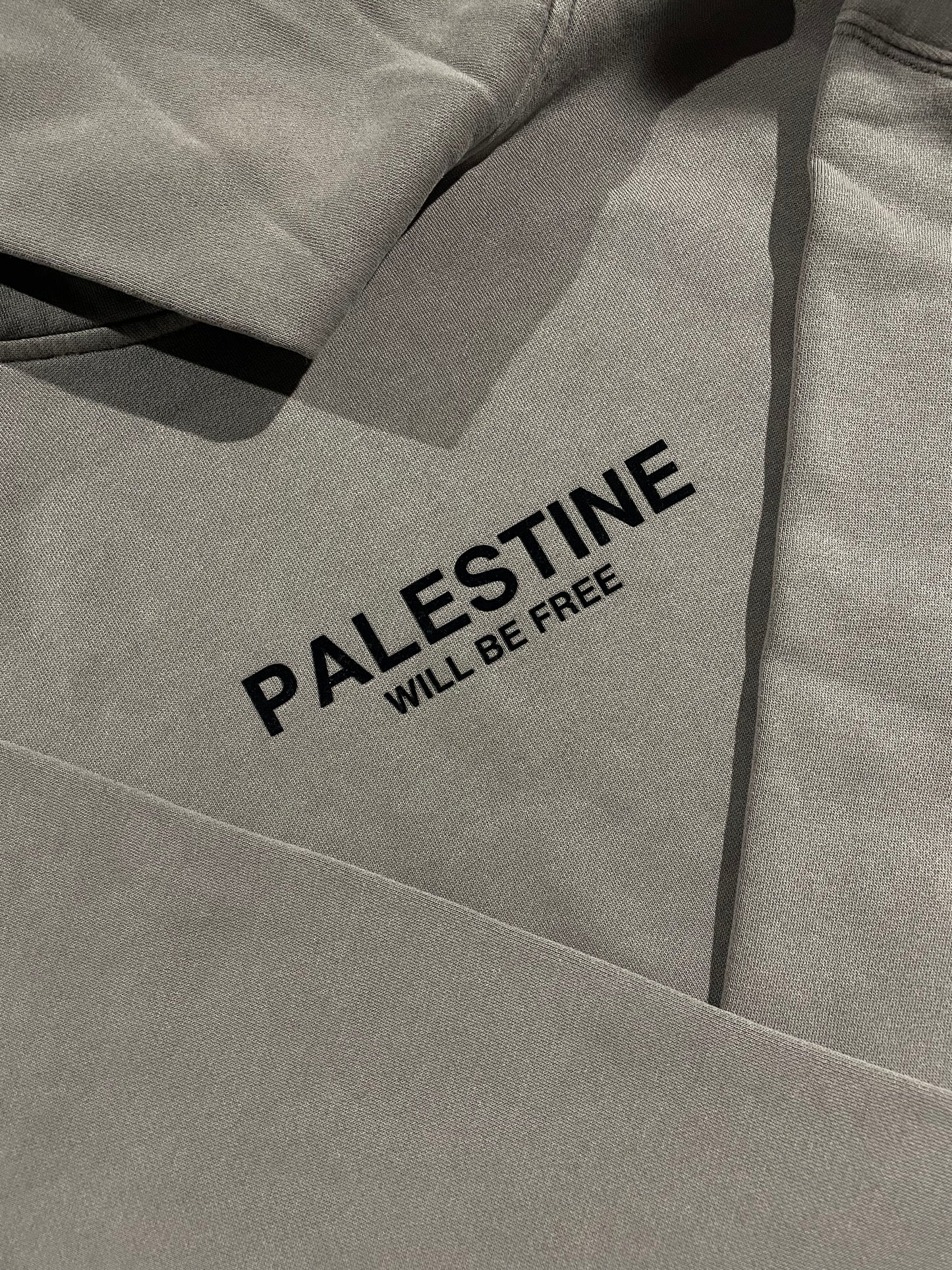Palestine Will Be Free Adult Hoodie - FADED GREY