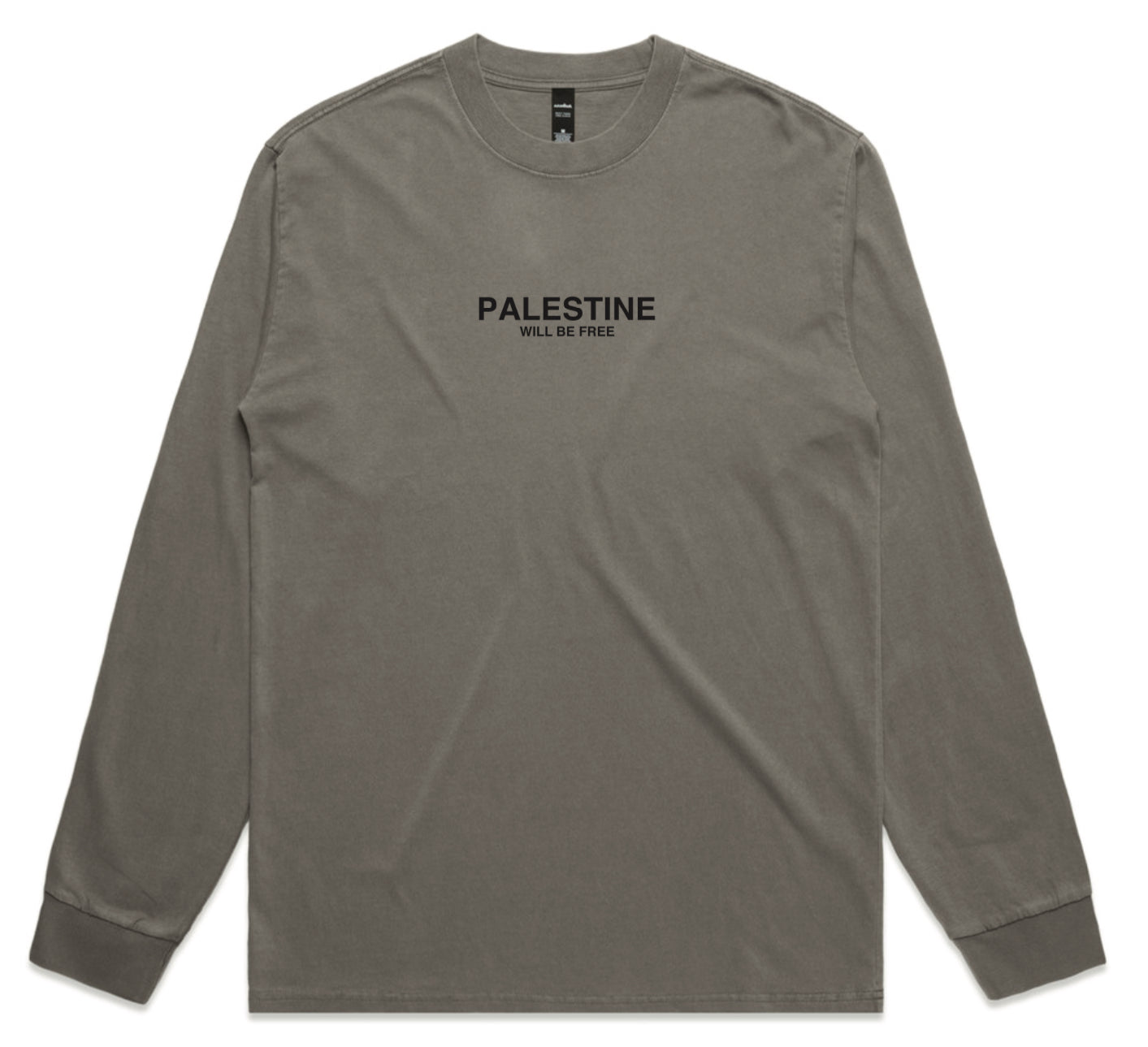 Palestine Will Be Free Adult Long sleeve T-Shirt - FADED GREY