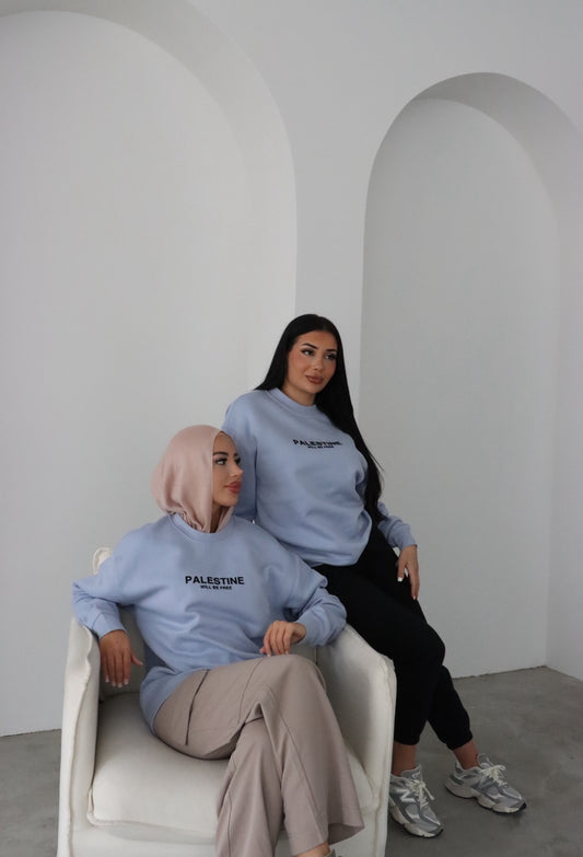 Palestine Will Be Free Adult Crewneck - POWDER