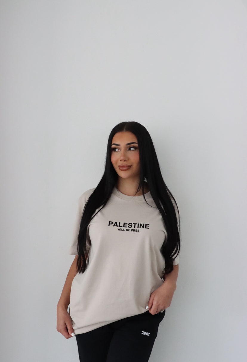 Palestine Will Be Free Adult T-Shirt - BONE