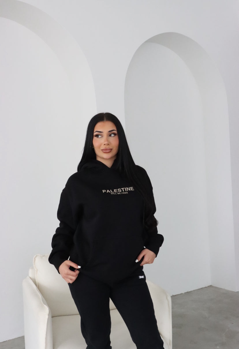 Palestine Will Be Free Adult Hoodie - BLACK