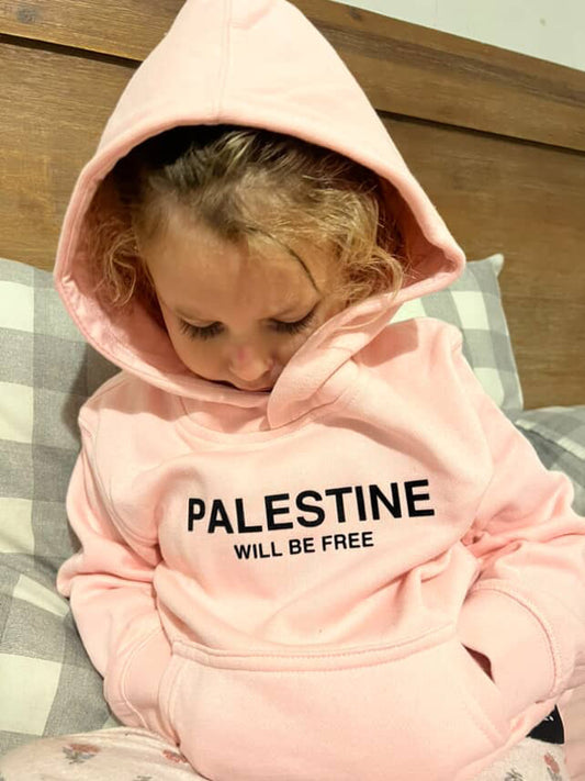 Palestine, Will be free Kids Jumper - PINK