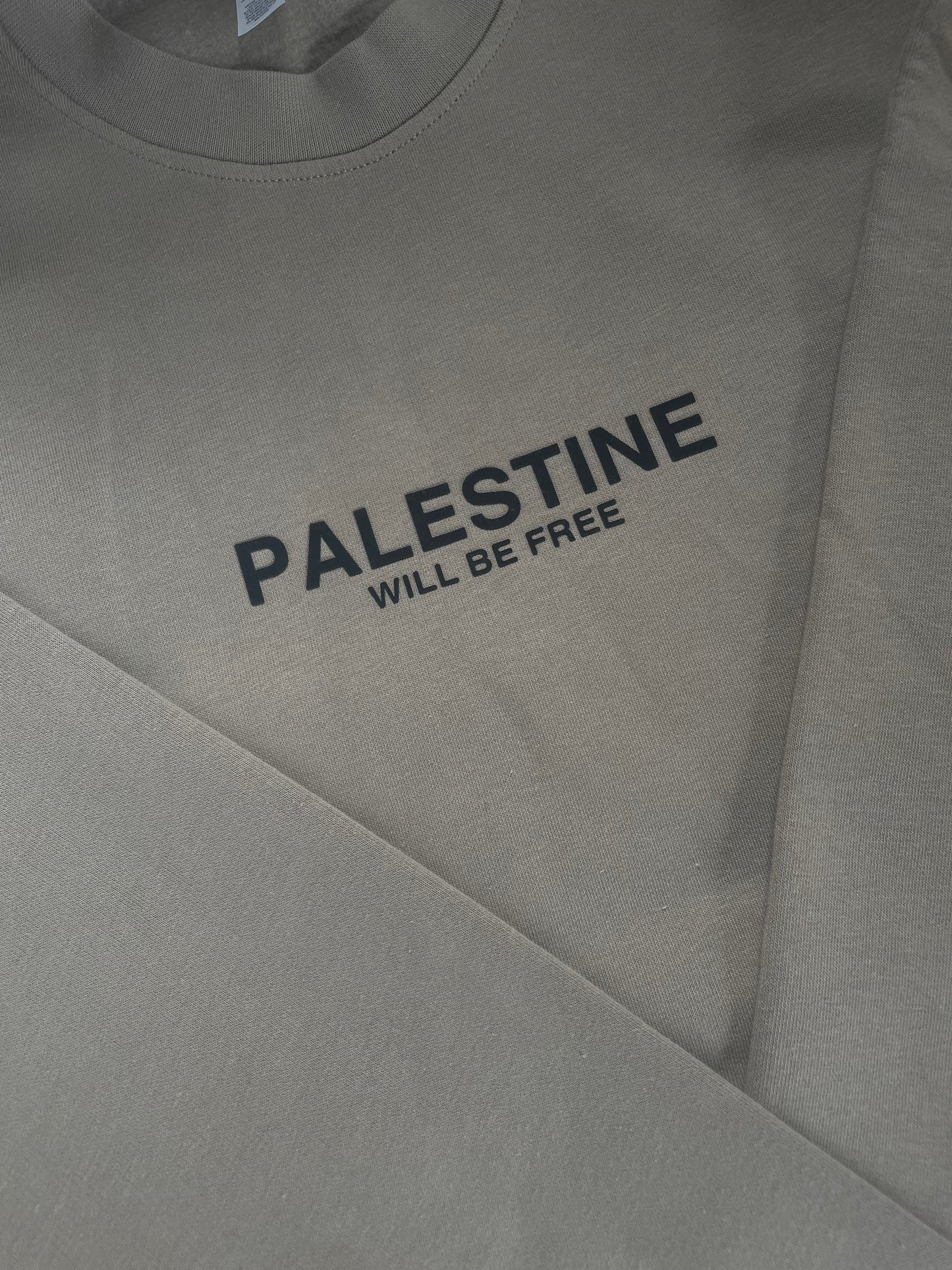 Palestine Will Be Free Adult Crewneck - SAND