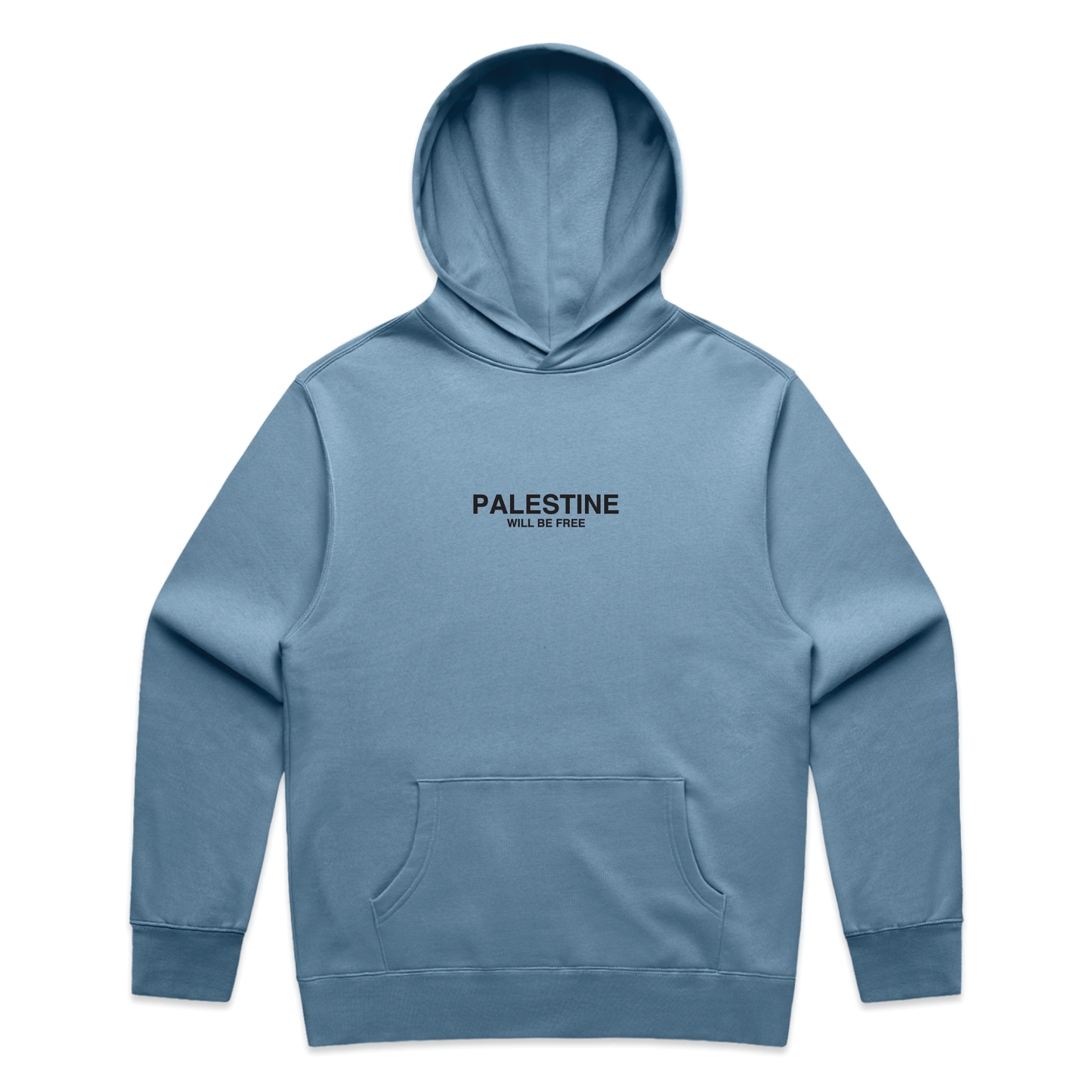 Palestine Will Be Free Adult Hoodie - CAROLINA BLUE