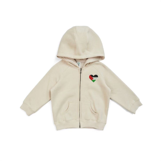 Palestine Heart - Kids Zip Jacket